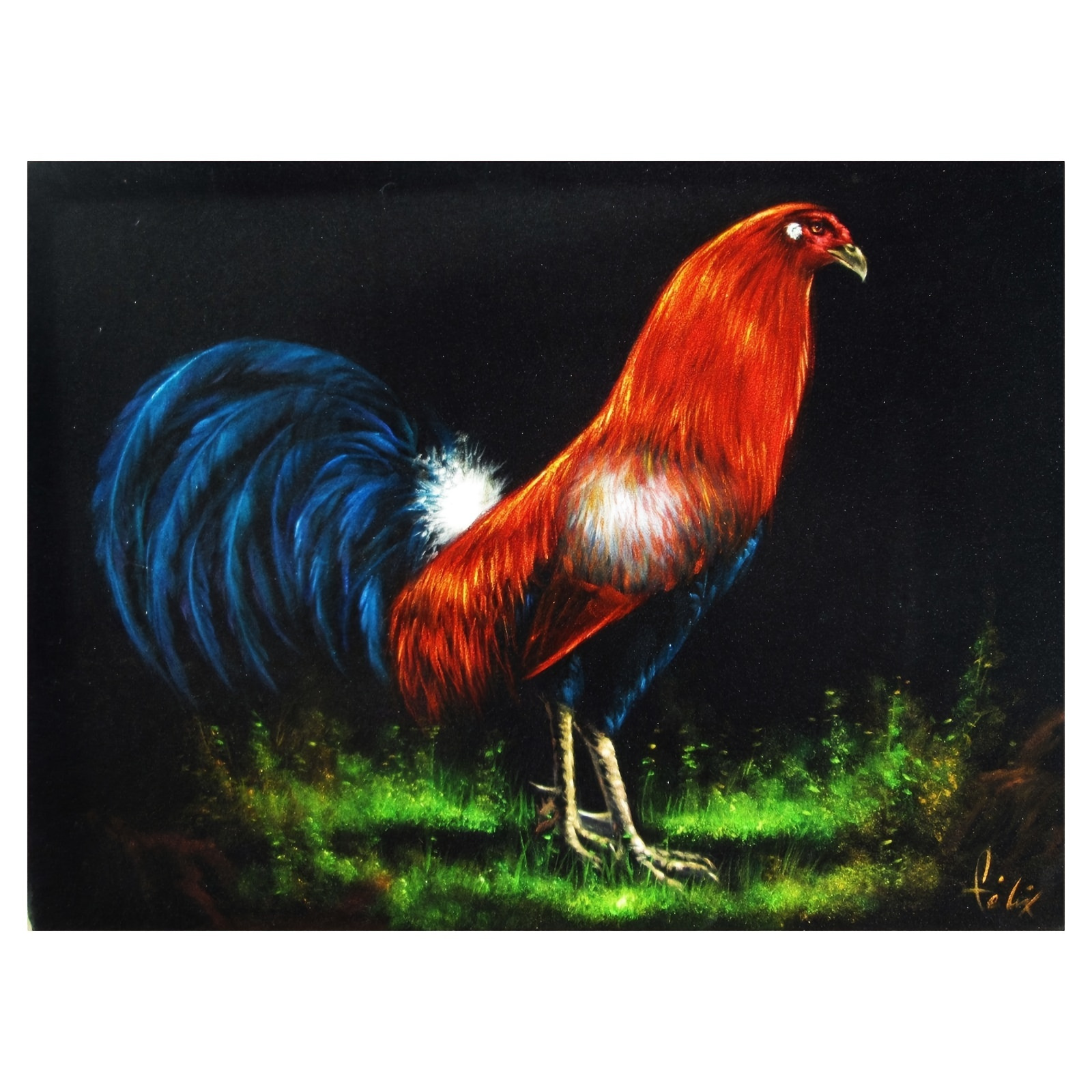 

1pc, Vibrant Rooster Canvas Wall Art Print, , Rooster Painting, Home Decor For Bedroom, Living Room, Kitchen, Bathroom, , Dining Room, Hotel - Artistic Craft Material, Canvas