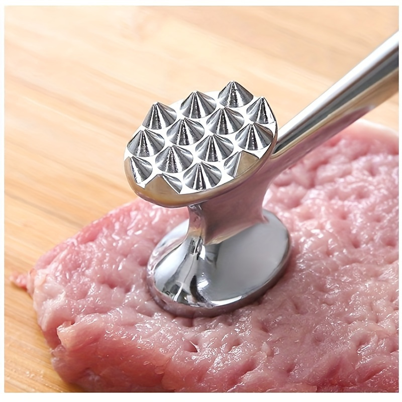 

1pc, Meat Tenderizer Kitchen Double Sided Meat Tenderizer, Metal Meat Hammer, Household Stainless Steel Rolled Meat Steak Tenderizer, Kitchen Supplies Kitchen Accessories Home Kitchen Supplies