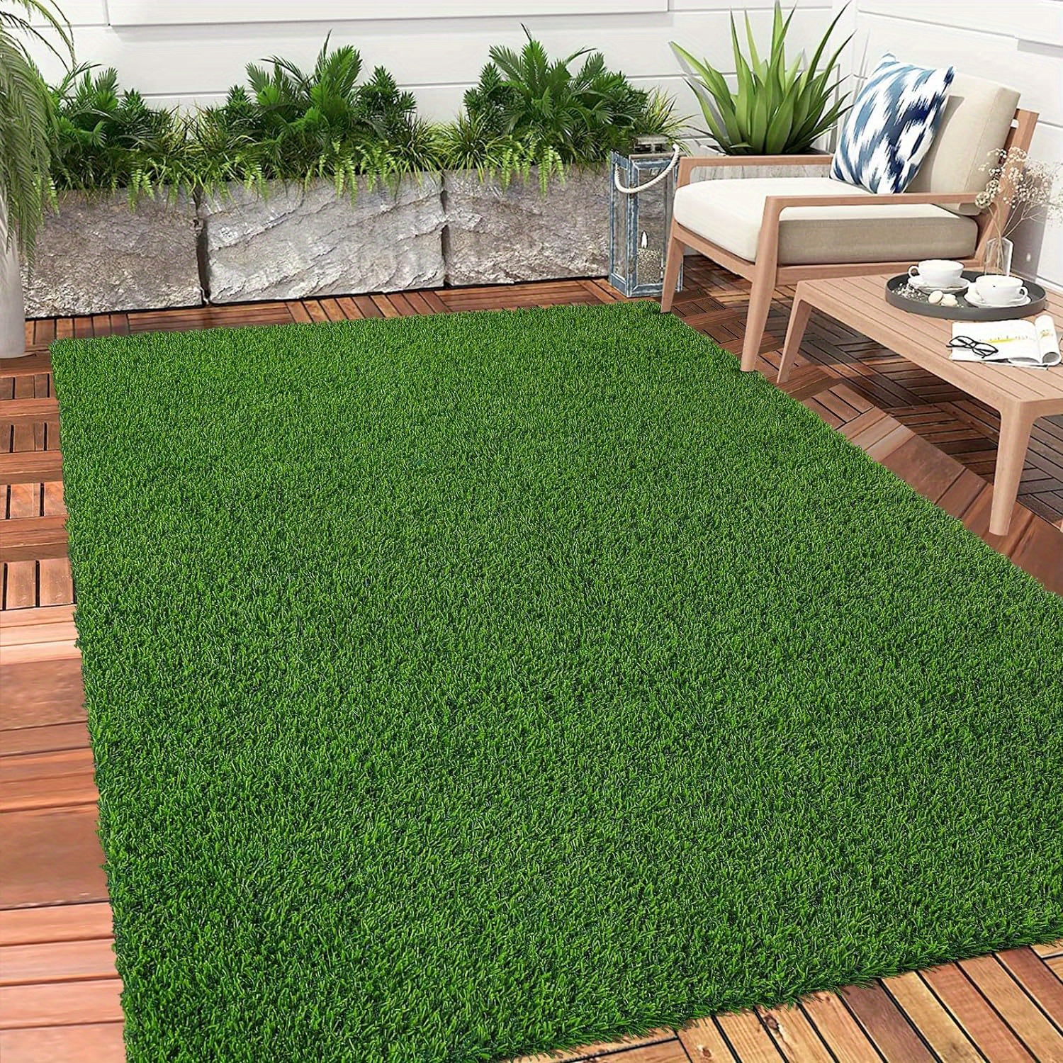 

3x5ft Rug, / Dog Mat Drainage , Synthetic For , , Lawn , 3x5ft, Density 3/10cm, 30cm Length