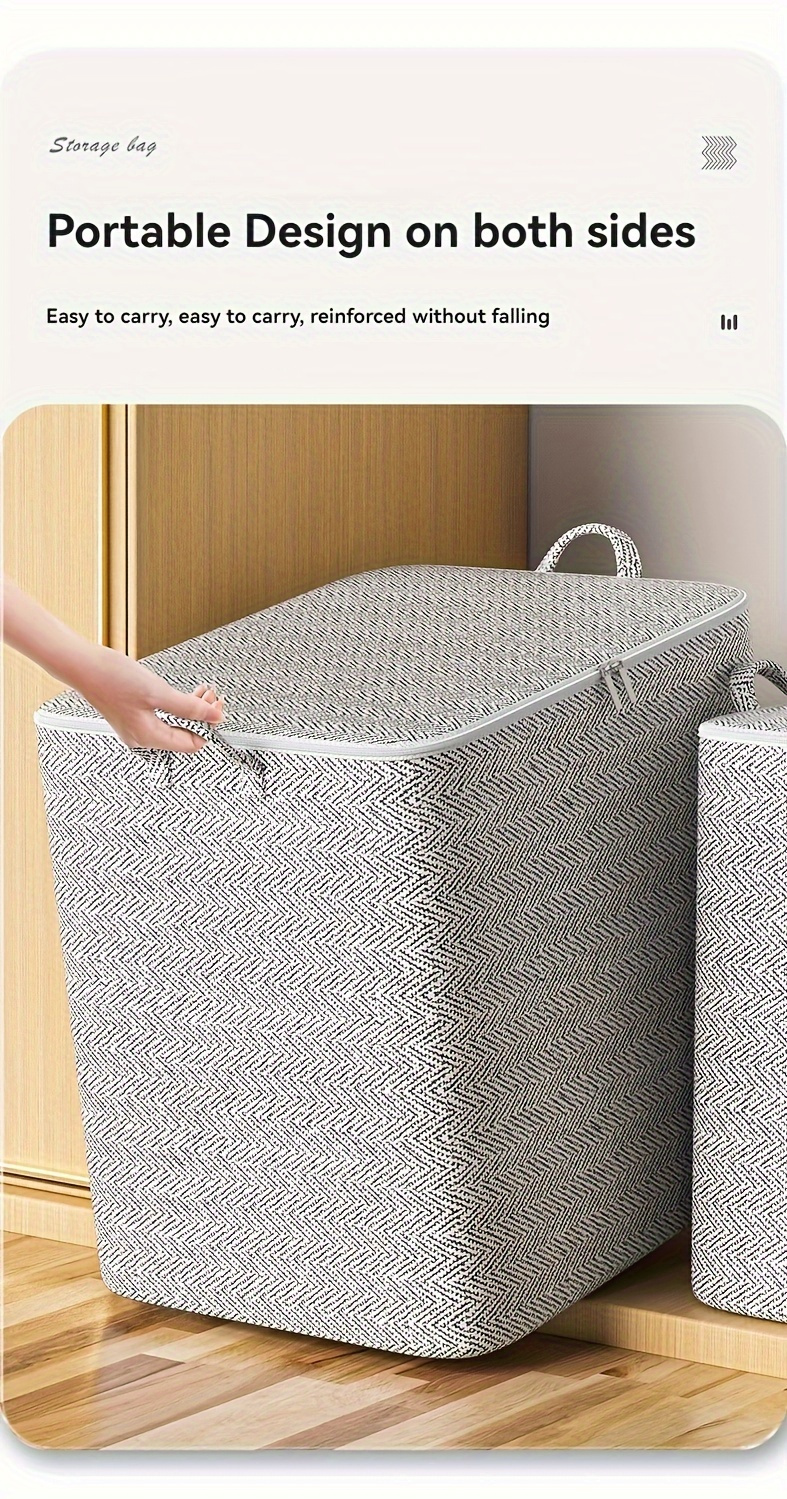 extra large storage bin with lid versatile for clothes blankets bedding     organization bedroom dorm decor   space saving design under bed storage details 1