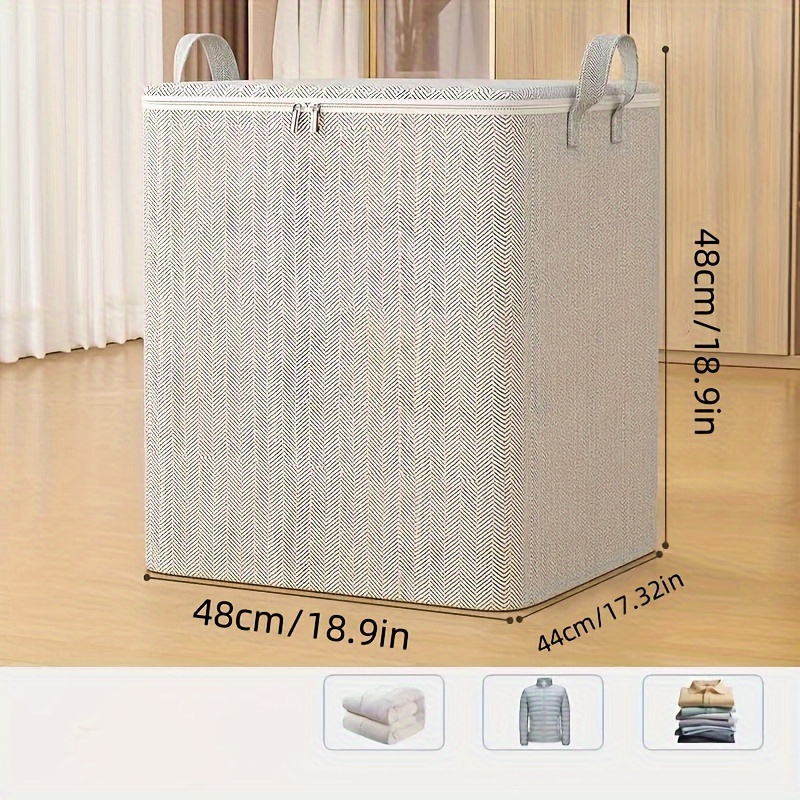 extra large storage bin with lid versatile for clothes blankets bedding     organization bedroom dorm decor   space saving design under bed storage details 5