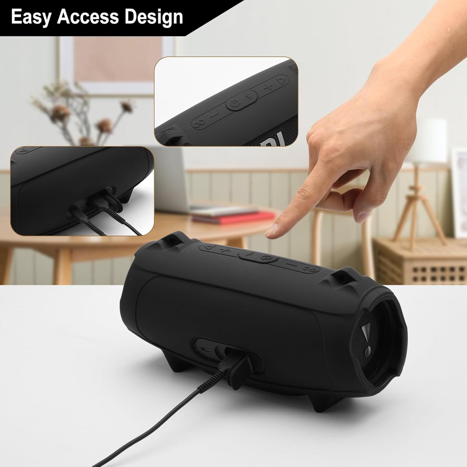 case cover charge portable bluetooth speaker travel Temu