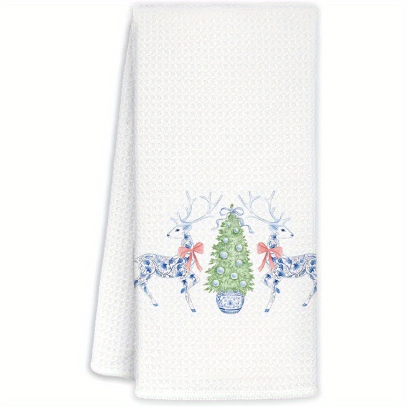 

- Christmas Towel - 18x26 , & , For Decor & Dishwashing, Polyester