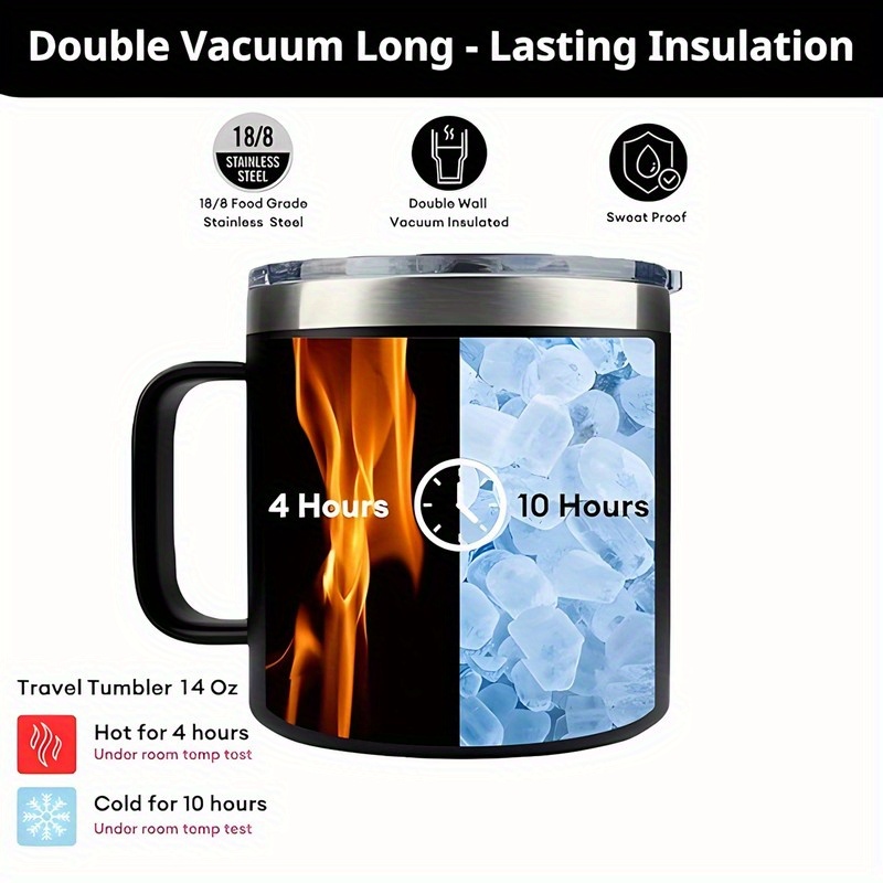 1pc stainless steel insulated travel mug   double wall vacuum insulated spill resistant reusable machine washable perfect gift for teachers and women ideal for car outdoor camping sports 5