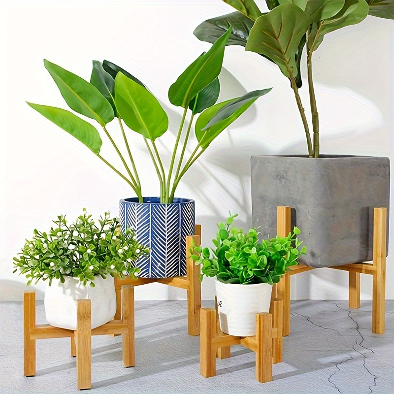 

Rustic Wooden Plant Stand, Modern Irregular Jardiniere, Indoor Garden Display, Home & Garden Decor, Wood Construction