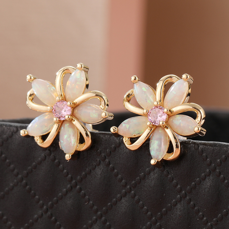 E-shop Exquisite Schatzblumen-Stecker Ohrringe – Damenschmuck für Partys Feiertage – Das perfekte Geschenk für Freunde/Familie
