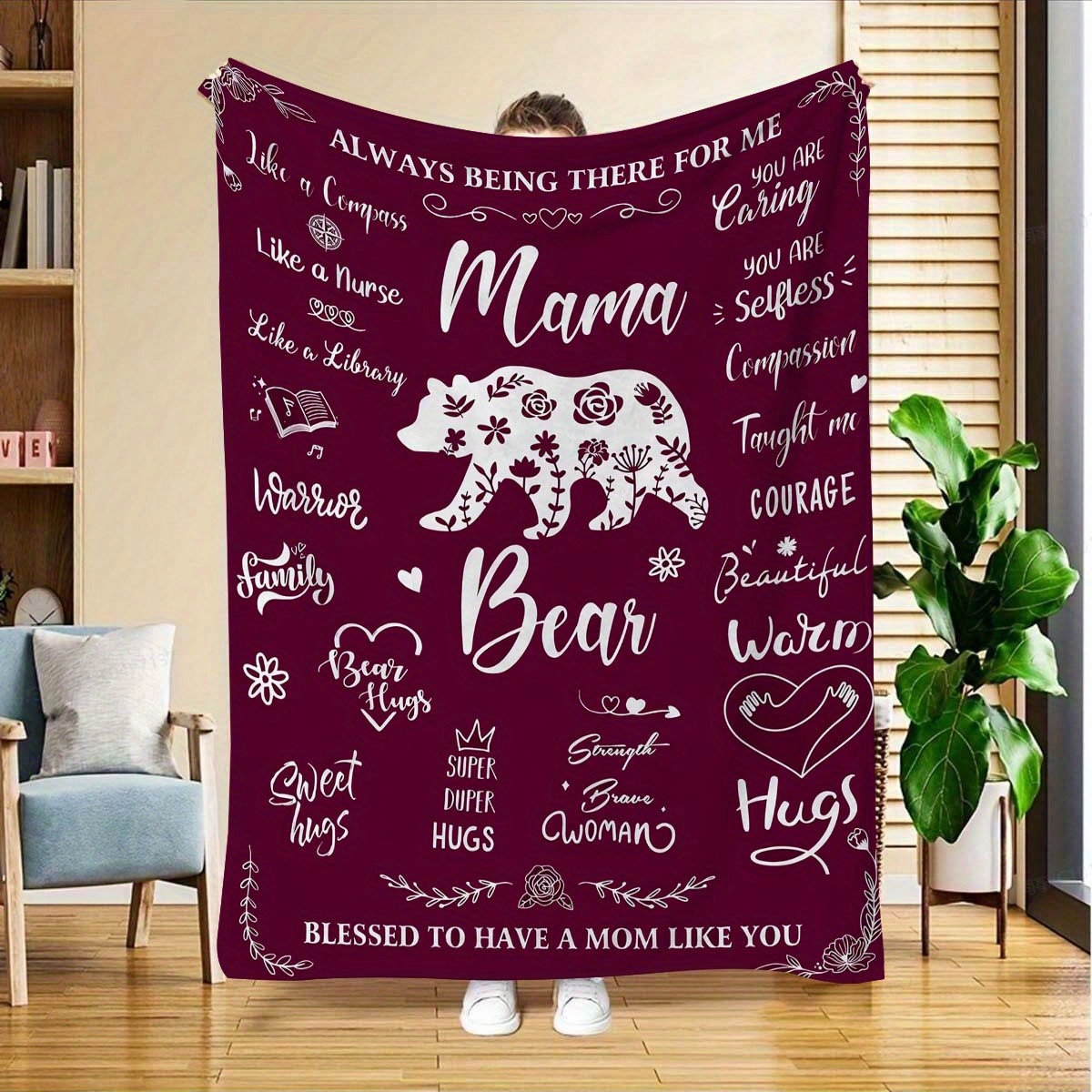 

Inspirational Quote Flannel Throw Blanket – Thanksgiving, Christmas Soft Plush Blanket For Mom, High-quality Warm Bedding, Multipurpose Office, Bed, Sofa, Dorm Decor, Machine Washable – Polyester 100%