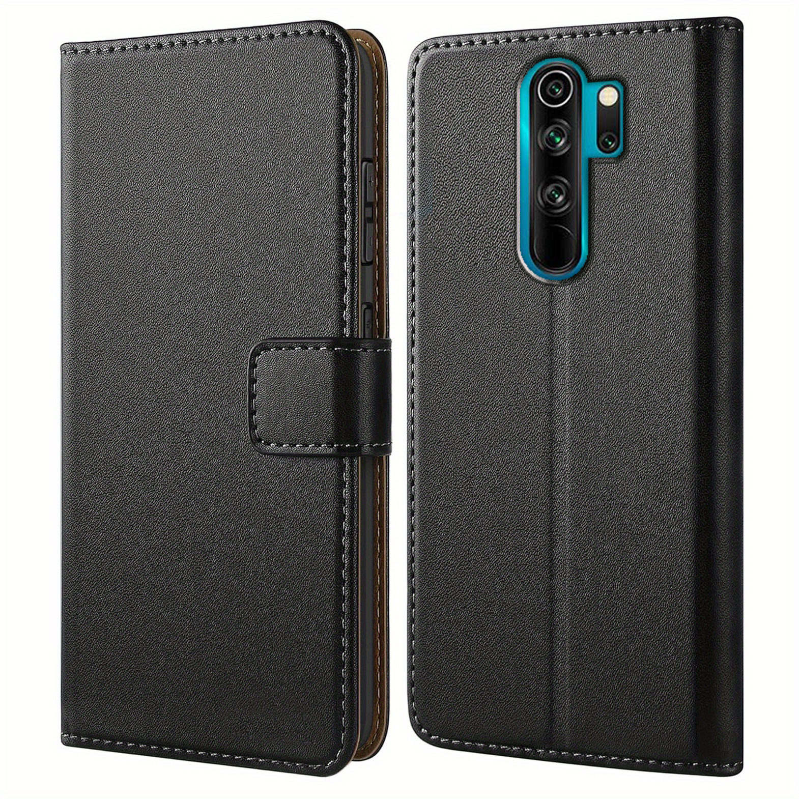 

Étui Portefeuille Noir avec Béquille pour Xiaomi Note 8 9 Similicuir avec Protection Rabattable