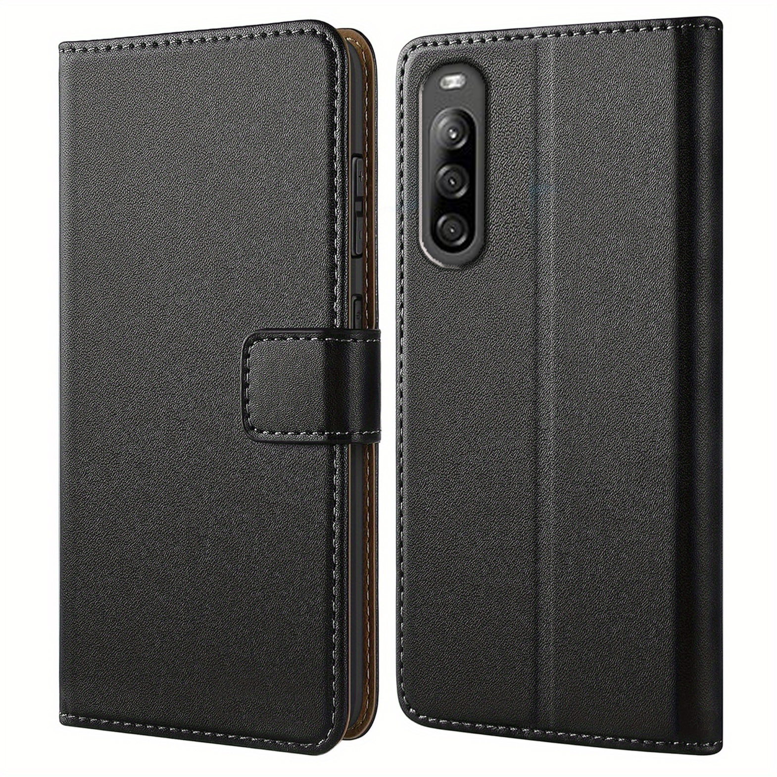 TEMU Phone Case - Case With Kickstand, Designed For Xperia Models, Made Of Faux Leather For Protection