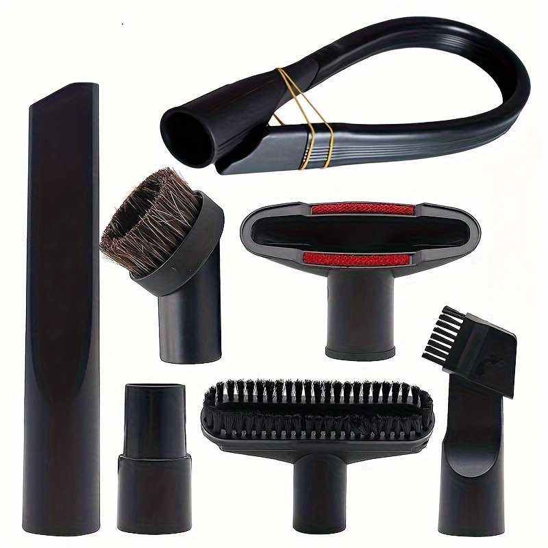 E-shop 7-teiliges Staubsauger-Zubehörset für 32mm & Standardschlauch – Universelles Staubsaugerzubehör aus Kunststoff, inklusive Bodendüse, Fugendüse,