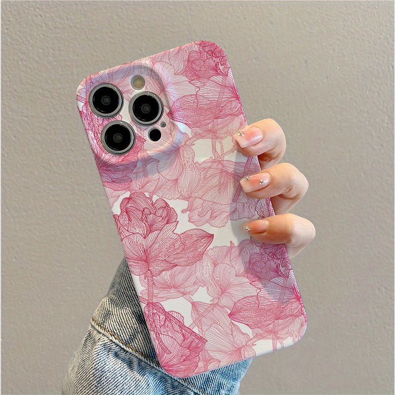 

Flowers All Inclusive Resistant Film Hard Phone Case For Iphone 11/12/13/14/15/16/plus/pro/promax Gift Protective Cover Gift For Men And Women