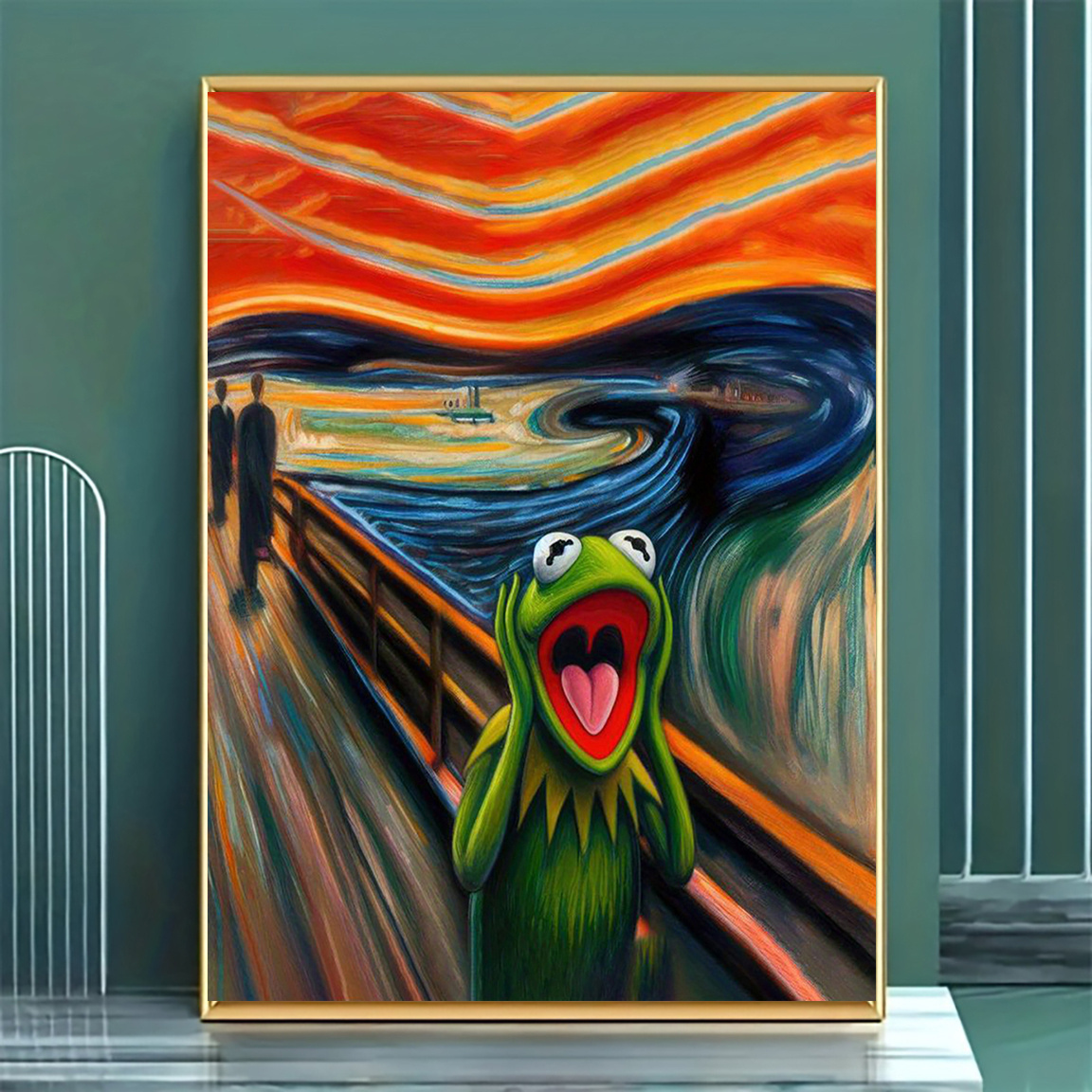 

1pc , Screaming , 12x16 , Fun Decor For , , , Bathroom, , ,