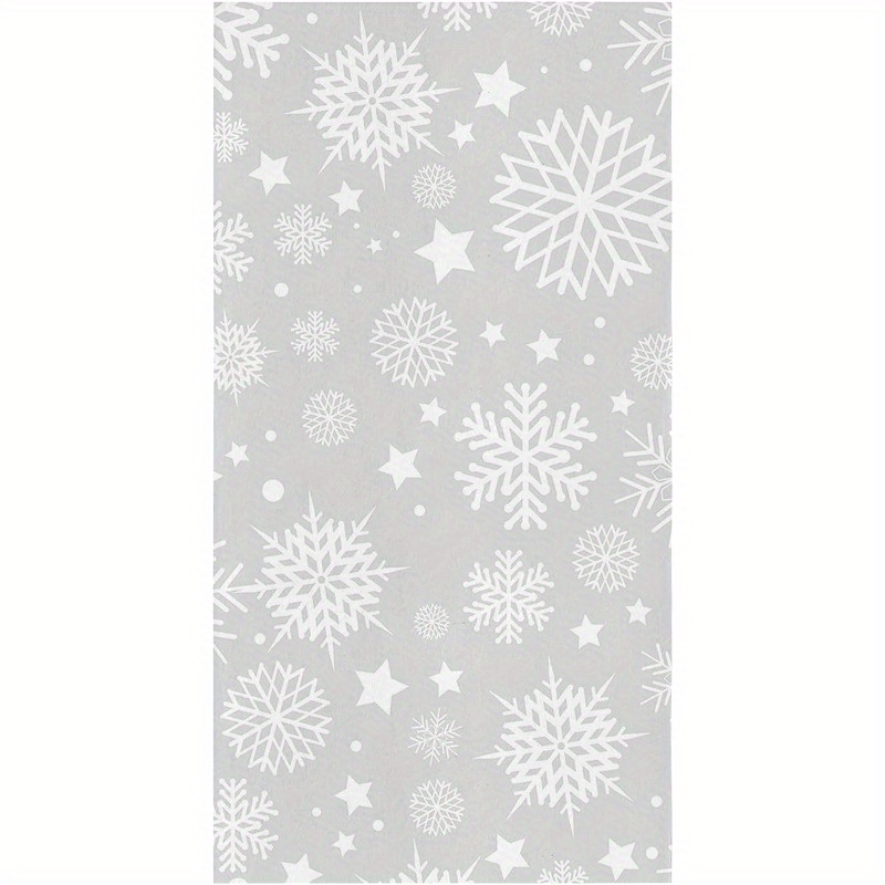 

1 Set Of 18*26 Inch Christmas Kitchen Towels, Christmas Kitchen Towels Snowflake Dish Towels And Dishcloths Sets Decorative Tea Towel Gray White Absorbent Hand Towels For Kitchen