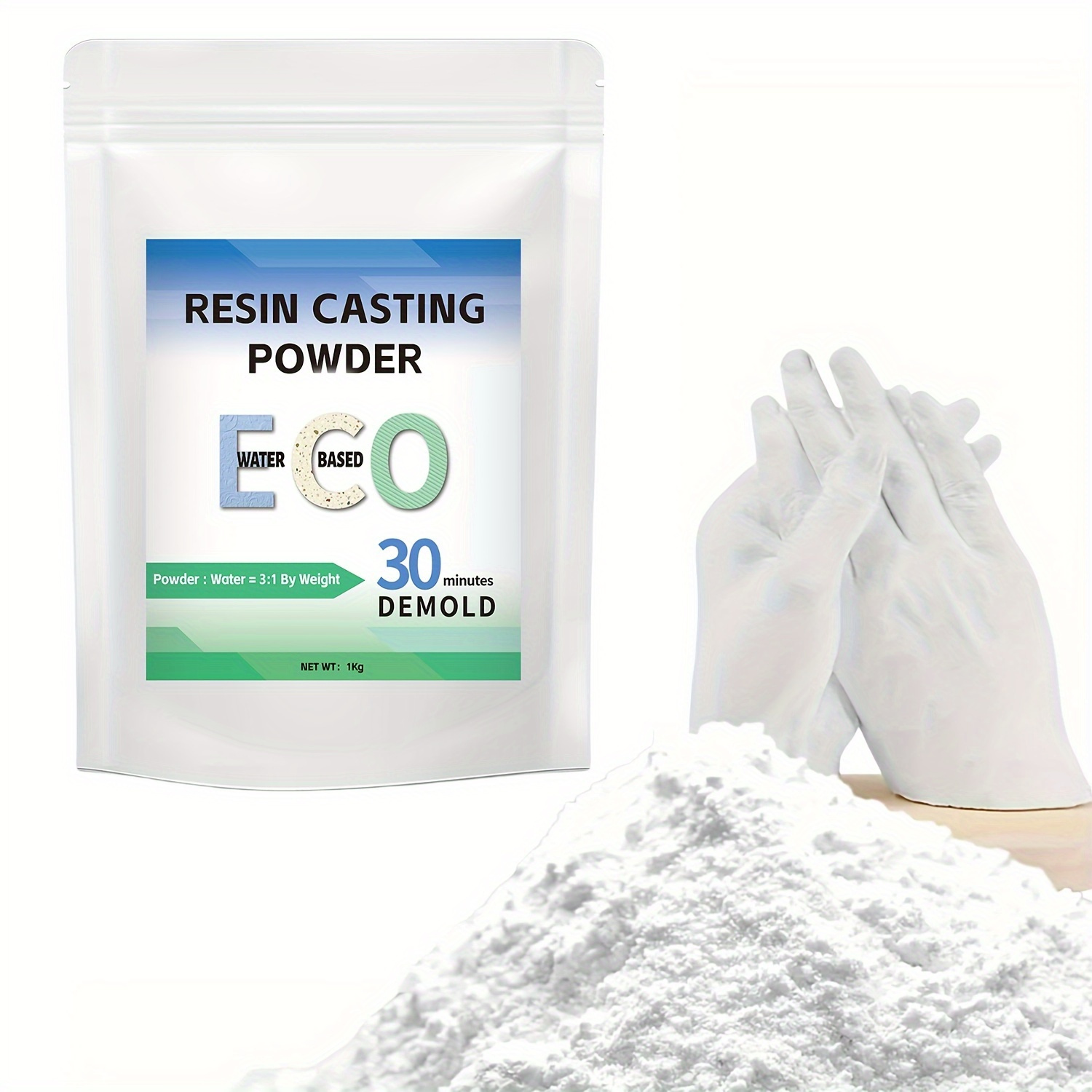 

500g (1.1 Lbs)/1000g (2.2 Lbs) Powder- , -free, Plaster, Suitable For Jewelry And Diy , Art Molding