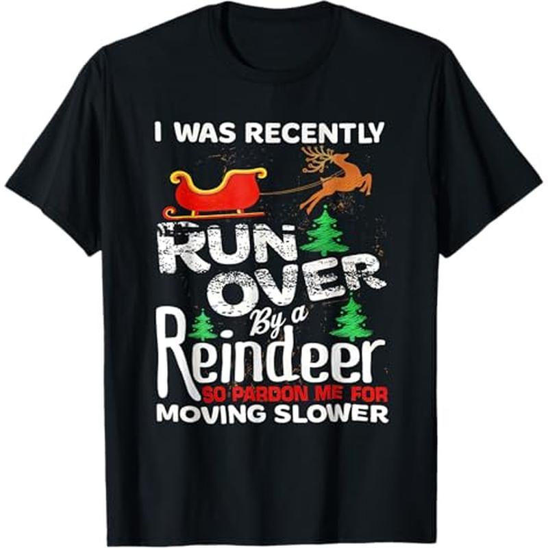 

Grandma Got Run Over By A Reindeer Christmas So Me T-shirt, 100% Cotton, Gifts For Men Dad Husband , S-xxxl, Black