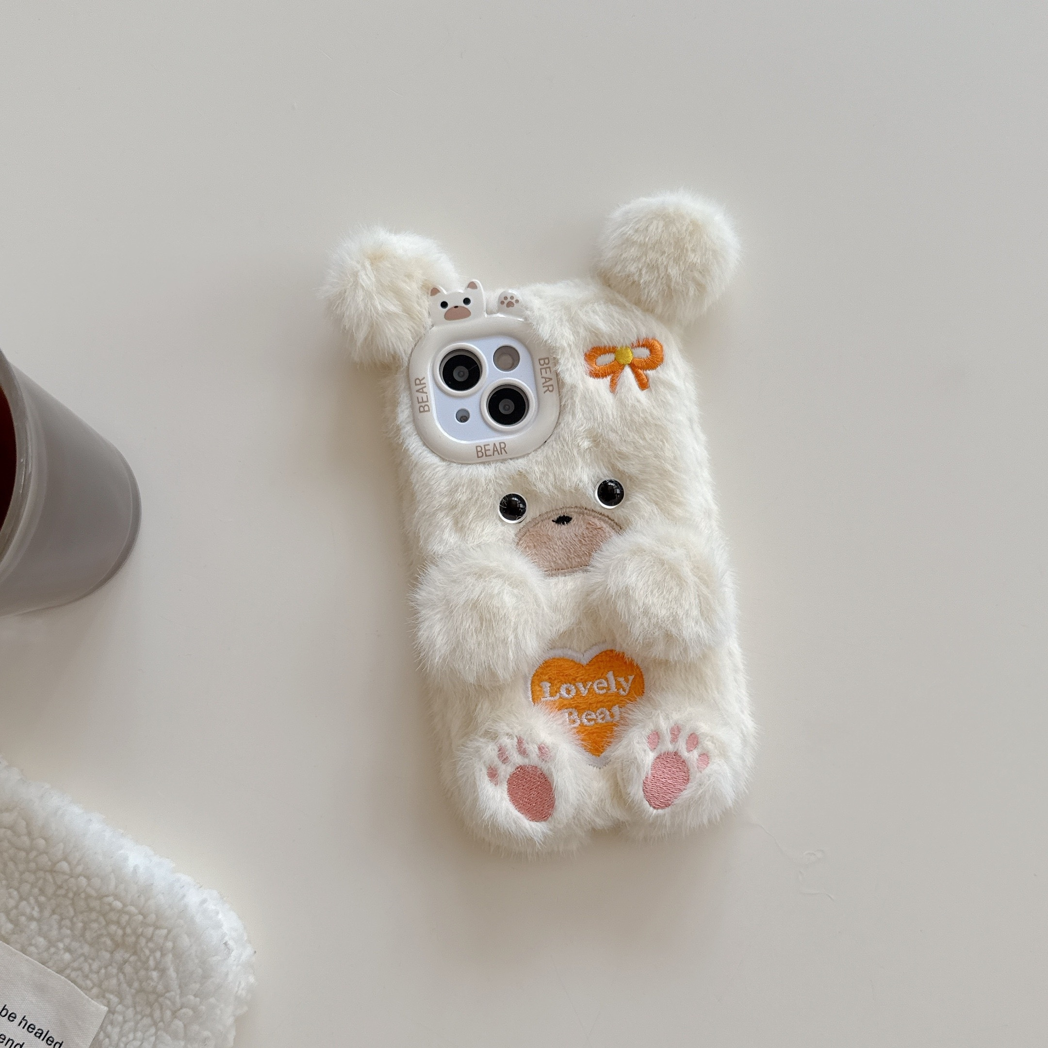 

E Embroidered Bear Phone Suitable For /iphon15 /15 Pro/15/15plus/14 /14 Pro/14plus/14/13 /13 Pro/13/12 /12 Pro/12/11pro Max/11 And Phone