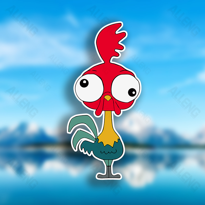 

3pcs Funny Rooster Anime Vinyl Sticker Waterproof