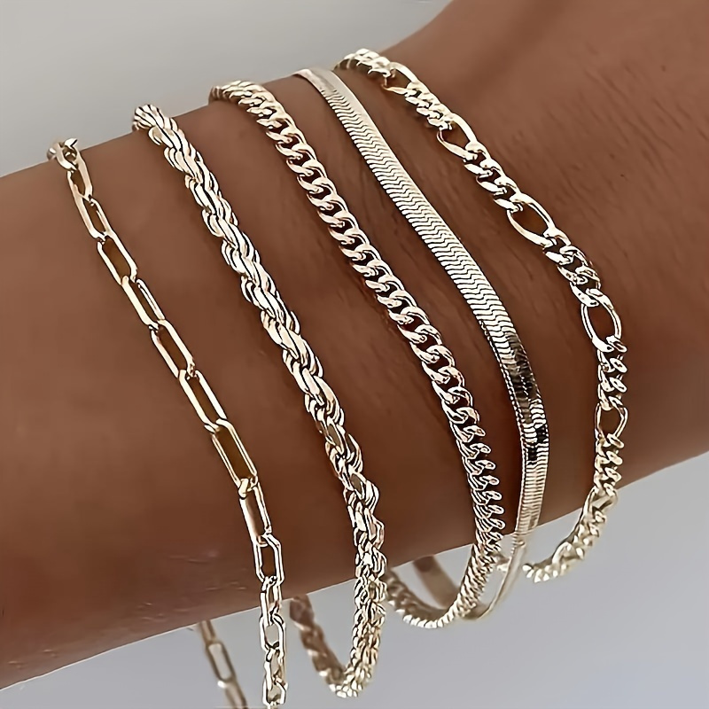 

925 Sterling Cuban Link Bracelet, Silvery Minimalist Chain Bracelet, Accessory