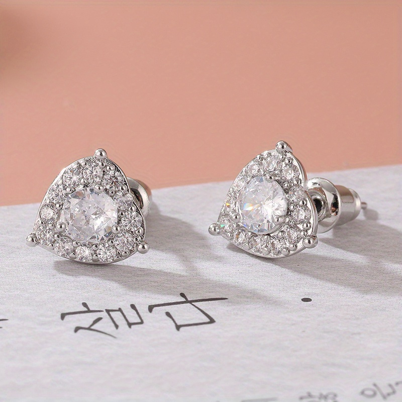 Modern Women's Heart Stud Earrings, Stylish Design for Gifting