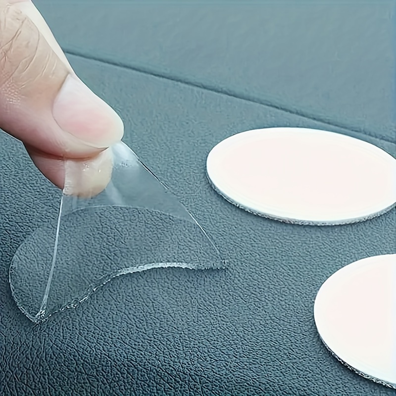 10pcs transparent double sided   stickers 3cm round no residue   for home car use