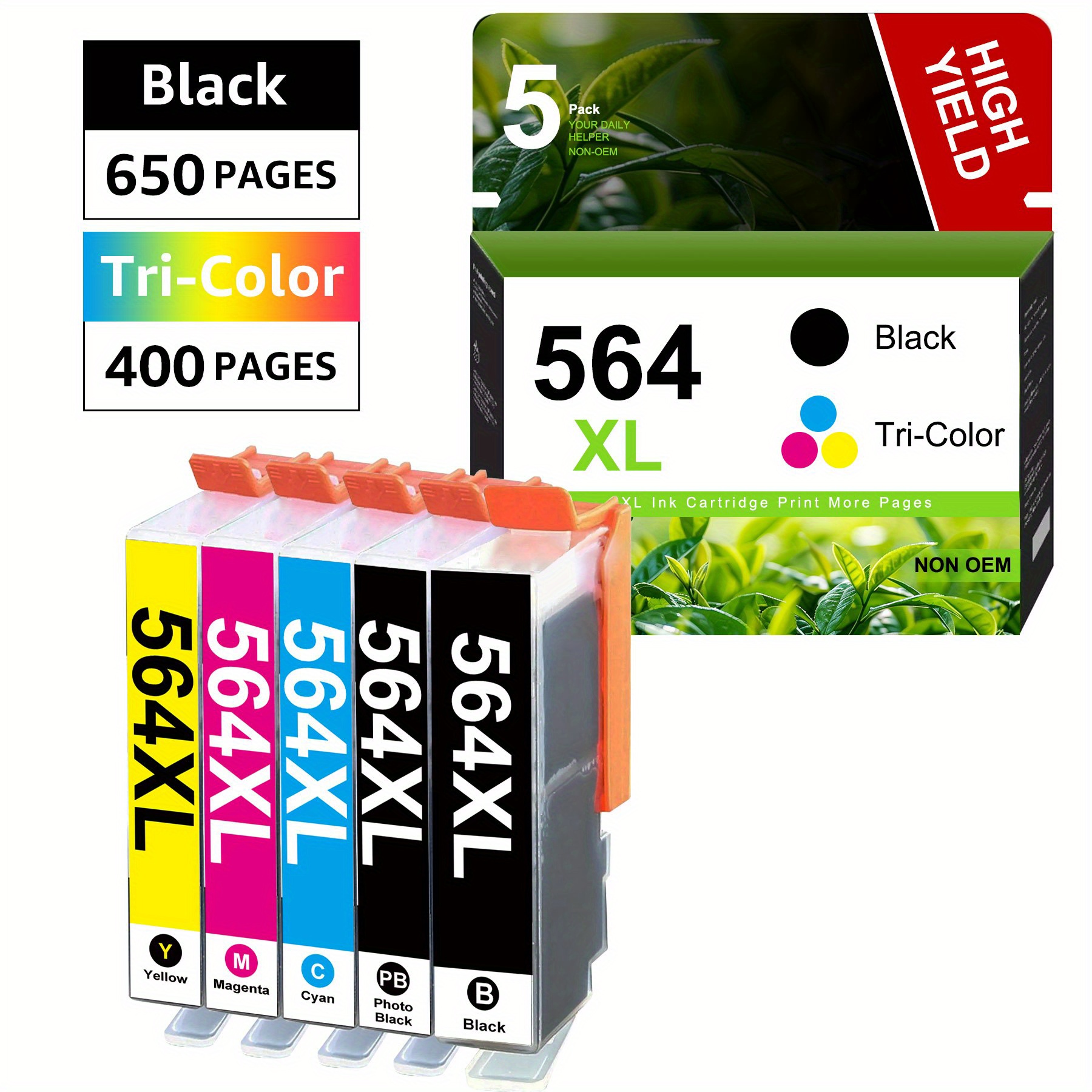 

564xl Compatible Ink Cartridge Replacement For 564xl 564 Xl Compatible With 3520 3522 4620 5520 6510 6520 7520 7525 Printer Multipack