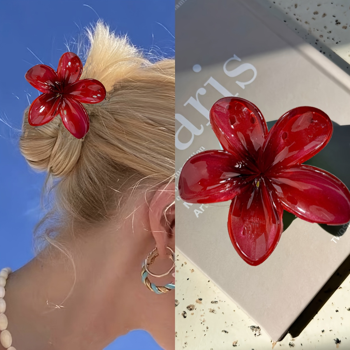 

Ensemble de Barrettes à Fleurs en Acrylique, Style Élégant, Pinces à Cheveux Florales pour Femmes, Accessoires Décoratifs avec Imprimé aux Couleurs, Idéal pour Cadeau de Noël, 14 ans et plus, 1/2pcs