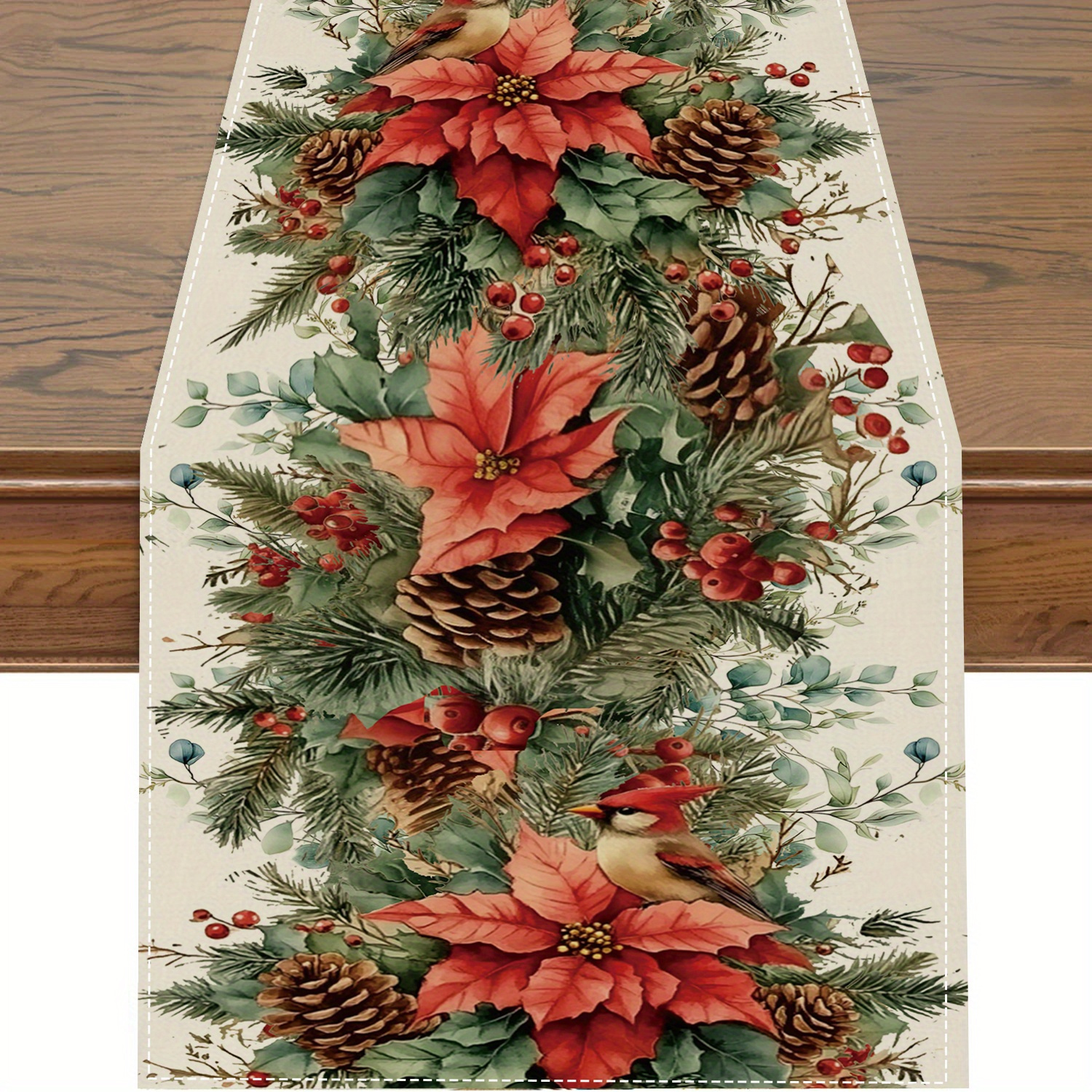 

72" Knitted Table - Christmas & , Rectangular Pattern Elf For Dining , Christmas Decor