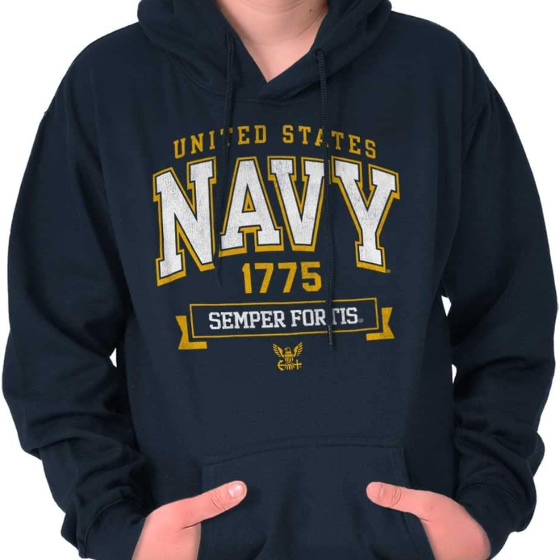 

Patriotic 1775 Hoodie - Navy Blue, Cotton-polyester , Long Sleeve With Front Pouch, Warm & Comfortable For Casual Attire, Fit, Navy Hooded Pullover