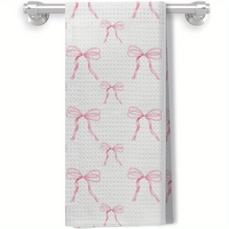 

- Bowknot & Bathroom Towel - 18x26 , Polyester, , For