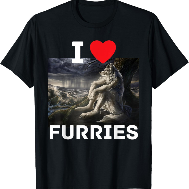 

Ewh I Heart Funny Furry Werewolf Wolf Meme T-shirt