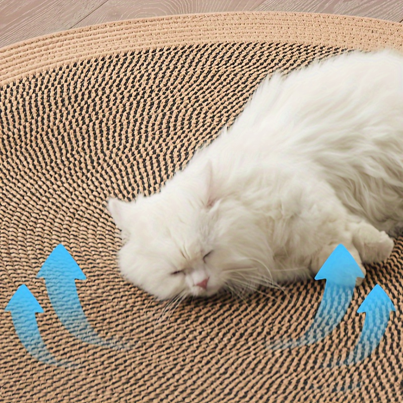 

1pc Sisal Round Cat Scratching Pad - -, -, Cat Scratcher Cat