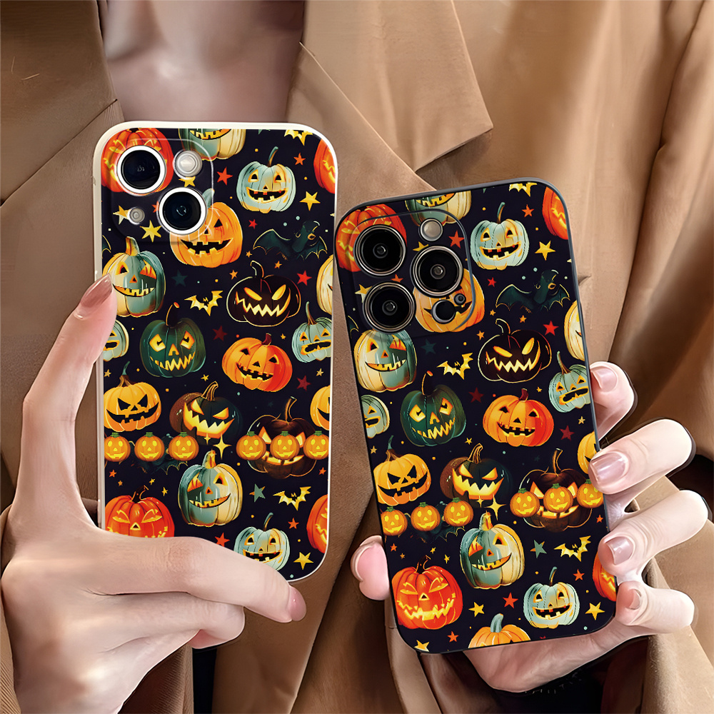 Pumpkin Spooky Iphone Cases Halloween Boo Pumpkin Ghost Pattern