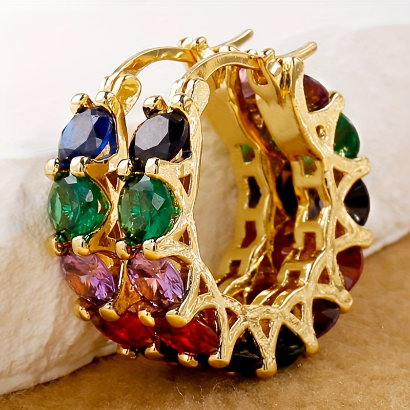 

Vintage Bohemian Style Geometric Round Earrings, Fashionable High-quality Jewelry For Parties And Gifts, New Arrival