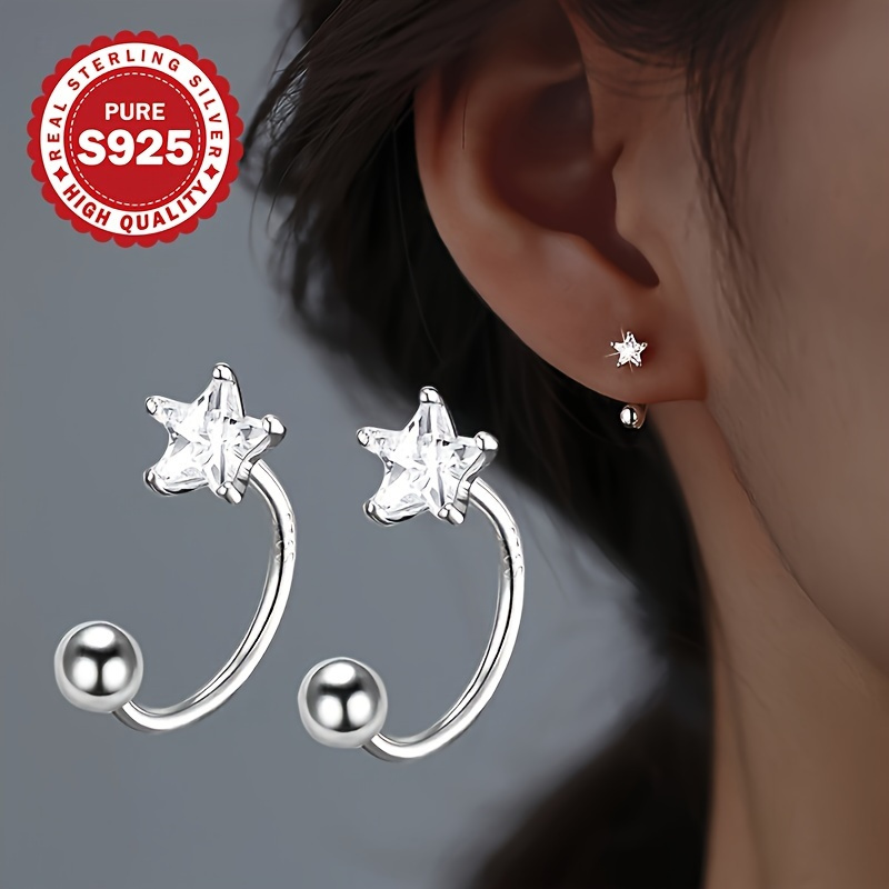 

Sparkle Zirconia Stud Earrings - Hypoallergenic, Lightweight, And S925 Sterling Silver Jewelry For Casual Wear, Gifting, And - And Allergy Sufferers