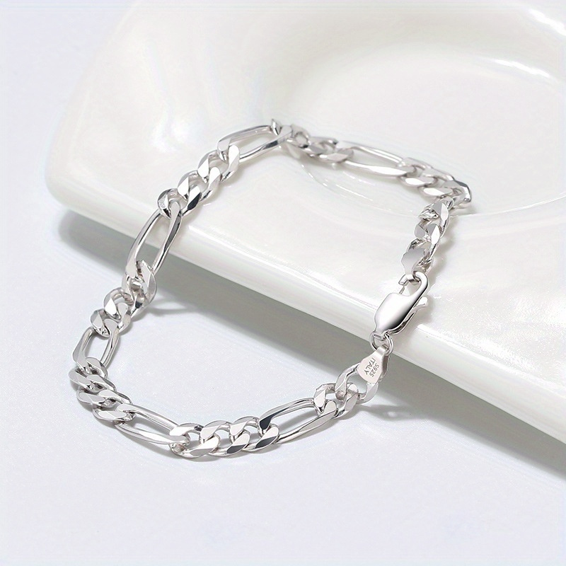 

S925 Pure Silver Bracelet Bracelet Hip-hop Men's Bracelet, Father's Day Gift