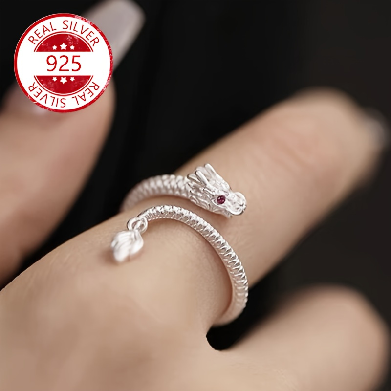 

Ring - 925 Sterling Silver Cuff Ring With Shining Zirconia, Of Power And , High-quality Gift For Family, Friends, Lover, And Yourself, Comes With Gift Box,