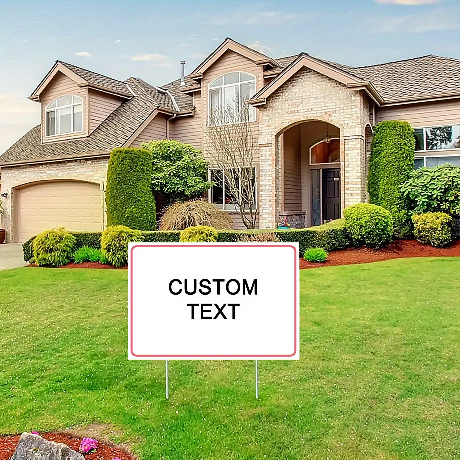   customizable yard sign multipurpose plastic decorative signage with stake waterproof durable hd printed floor mount no electricity needed 24x18 18x12 inch 0