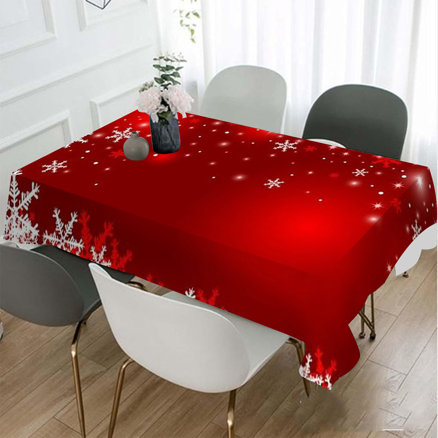 

Christmas Polyester Tablecloth - Non-woven , Table For , - Dining & Decor