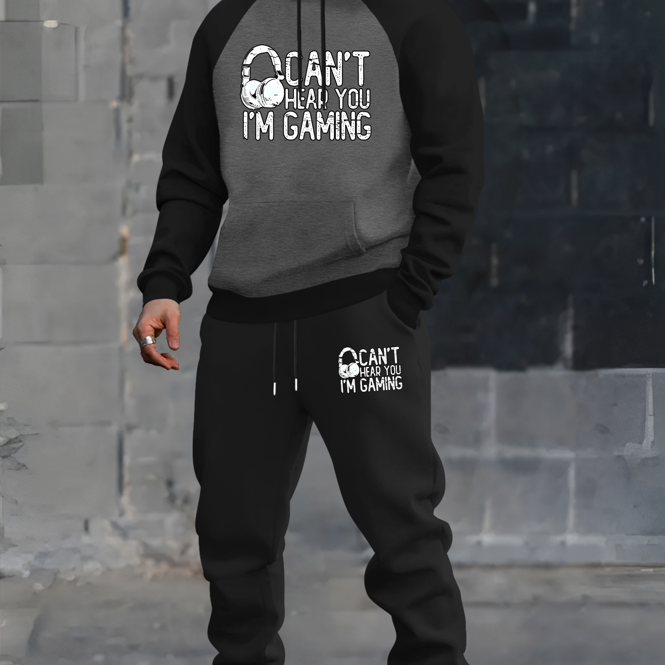 

You I'm , 2pcs Set, Long Sleeve Hoodies & Sweatpants, For , And