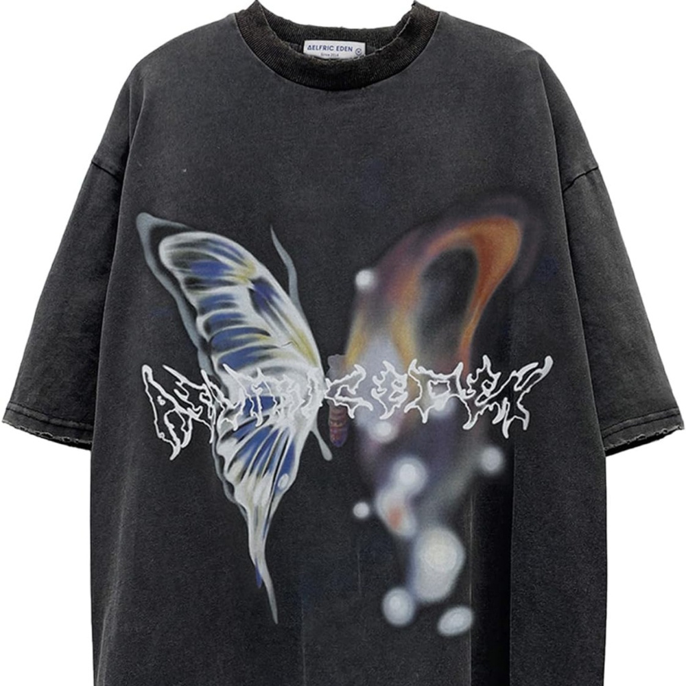 

y2k Butterfly Graphic T-shirt - Unisex Oversized Vintage Streetwear