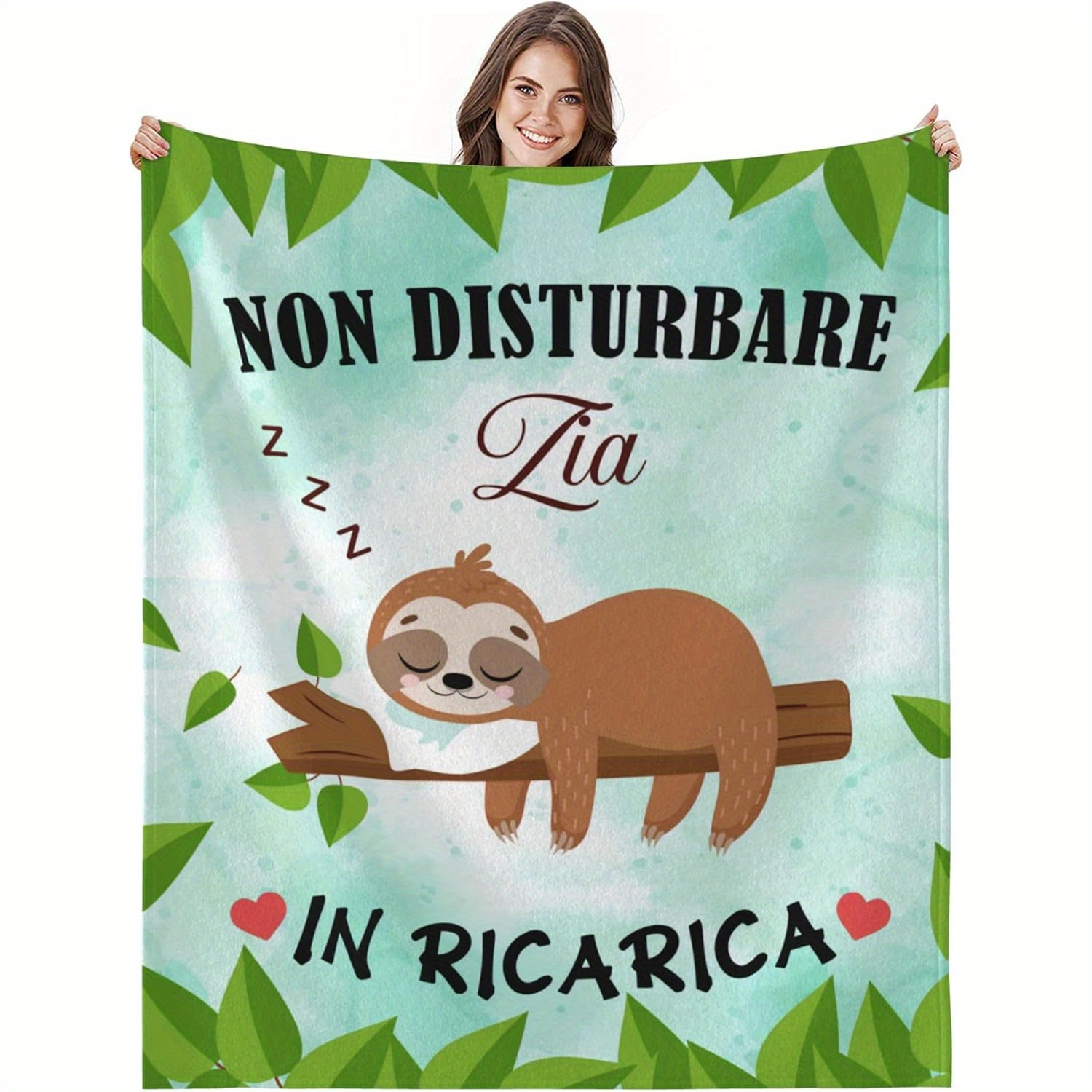 

Italian "non Disturbare" Blanket, Flannel , , , , , 200-250g, Sofa Cover, For Aunt, 1pc