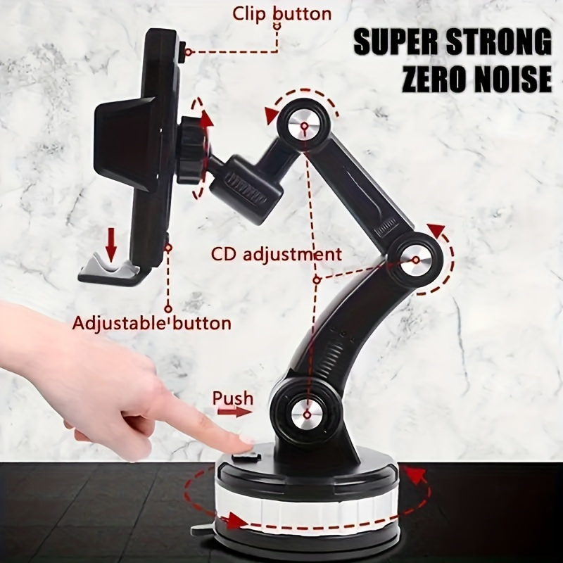 360 telescopic rotary adjustable universal mobile phone holder with shockproof large support and washable strong   gel pad for return school details 3