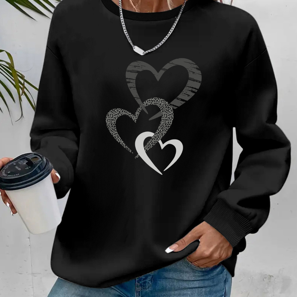 

Sweatshirt à Col Rond pour Femmes avec Imprimé Cartoon, Mode Automne et Hiver, Sweatshirt Sportif Rembourré pour Femmes, Tenue Sportive Décontractée pour Femmes