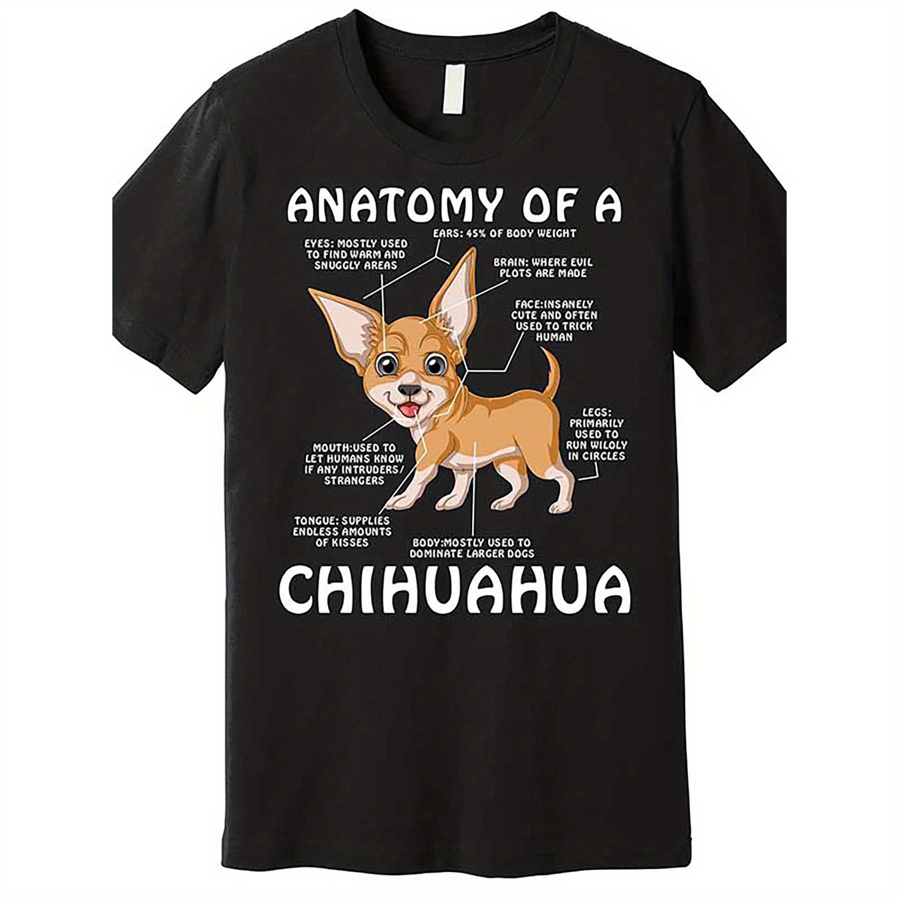 

Anatomy Of A Chihuahua Premium T-shirt 588987 Funny Men's Short Sleeve T-shirt Black Tt2