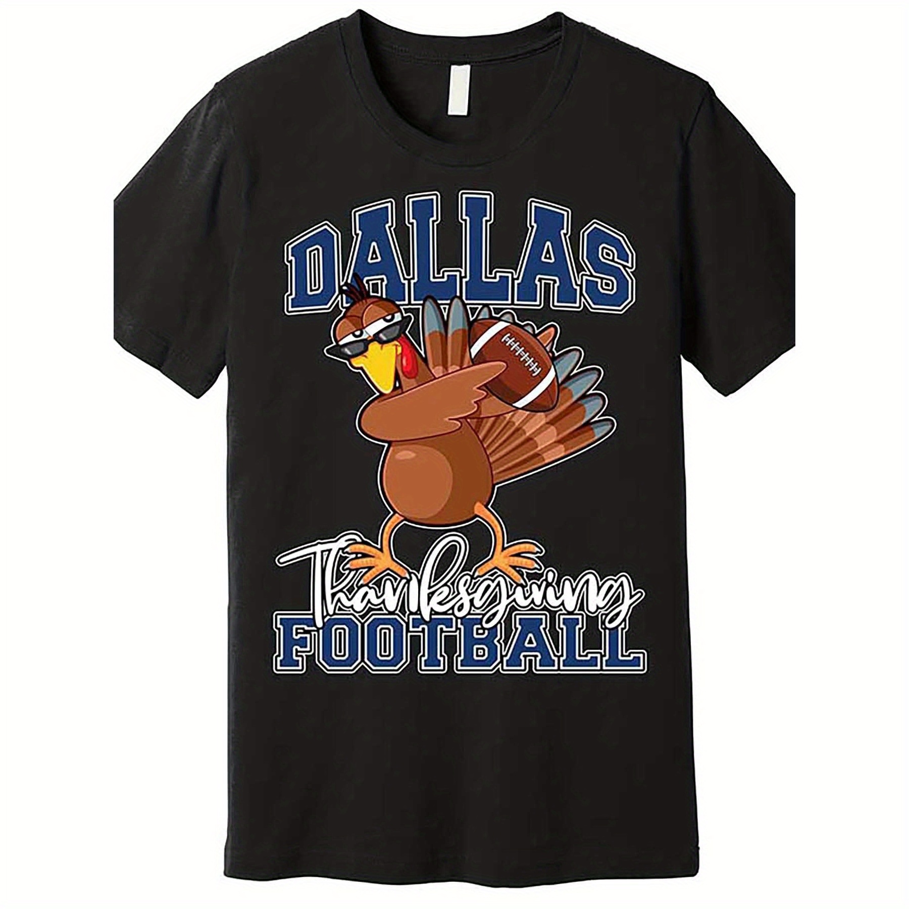 

Dallas Thanksgiving Football Fan Premium T-shirt 564344 Funny Men's Short Sleeve Graphic T-shirt Collection Black Tt2