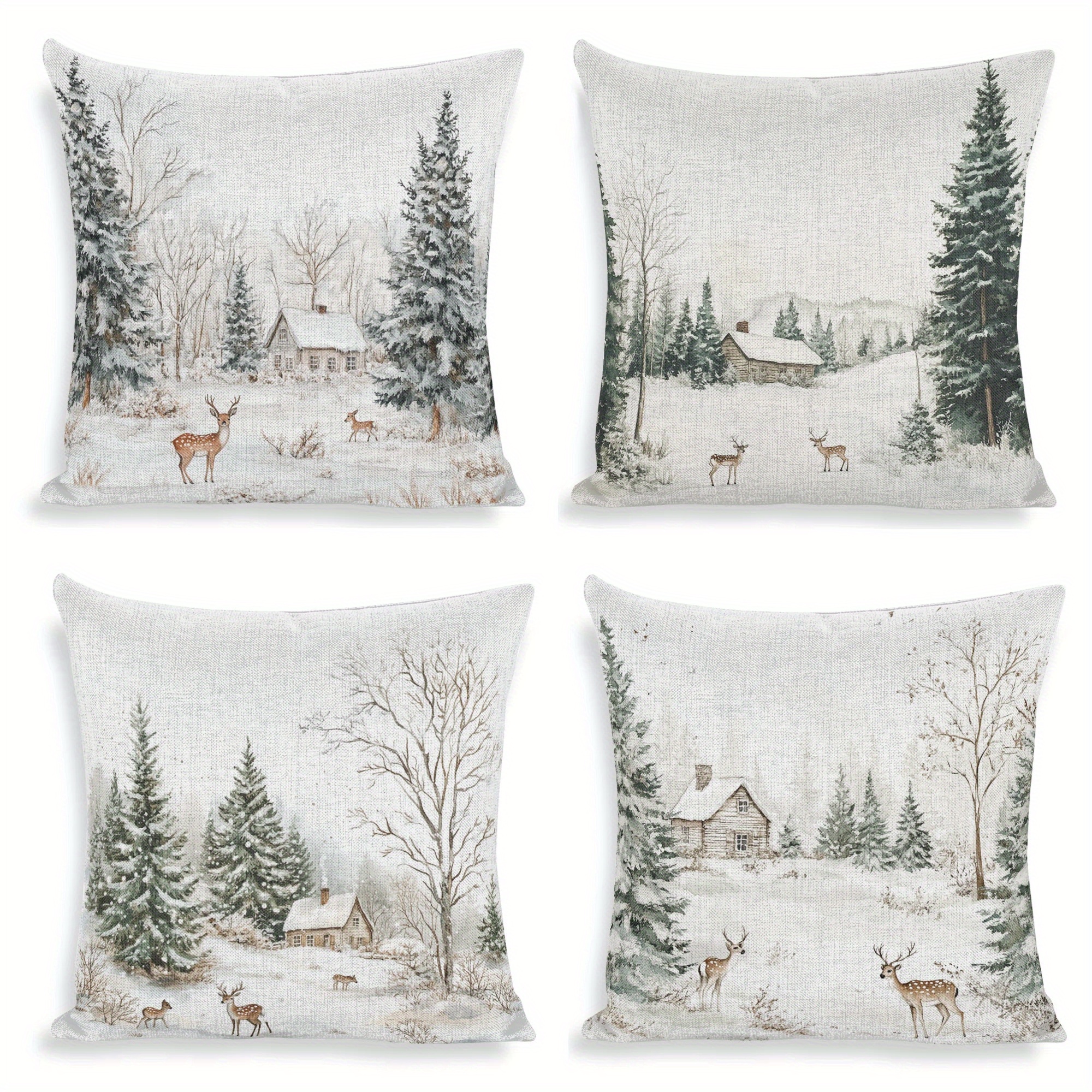 

4pcs, And Pillowcase 18x18 Cushion Suitable For Sofas, Chairs, , Bedrooms, , , Offices