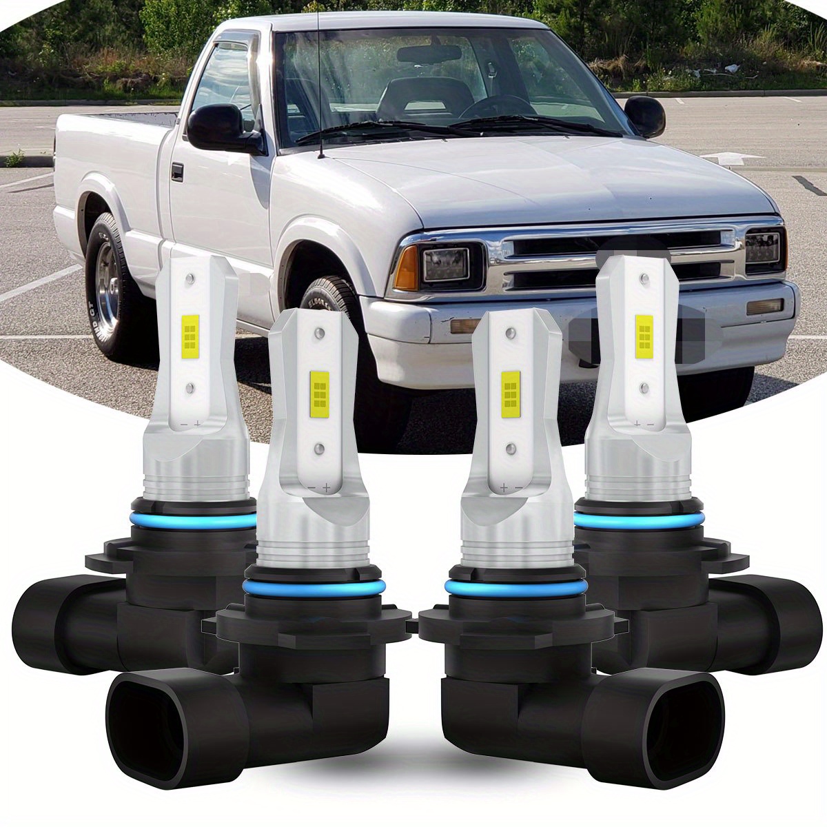 

9005/hb3 9006/hb4 Fit For Chevrolet For Silverado 1500 1999-2006 Led Headlight Kit Bulbs, 4000lm 6500k Cool White 40w High Power Lamps, ,