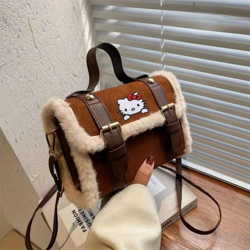 

[authorized]1pc Fur Bag, Fluffy Satchel For Over 15, , Lined, Long-wearing , Washable - Shoulder Bag For