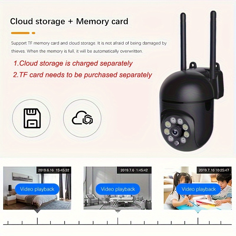   1440p hd wifi security camera with color night   motion detection two way audio real time video indoor wall mount usb powered wireless   details 9