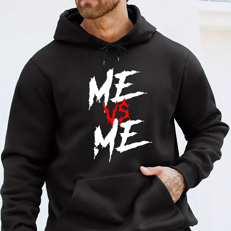 

Print, Men's Casual And Cozy Hoodies, Trendy Long Sleeve Hooded Sweatshirt, Casual Top For Autumn Winter